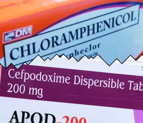 Kloramfenikol vs Cefpodoxime